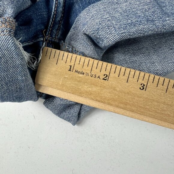 American Eagle Short Women 26* Curvy Hi Rise Shortie Blue Distressed Denim Tag 6 - Picture 13 of 16